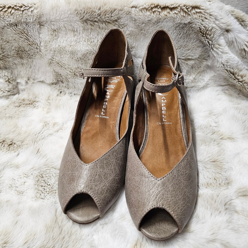 Jeffrey Campbell Havana Last women's wedge sandals‎ Leather sz 9M